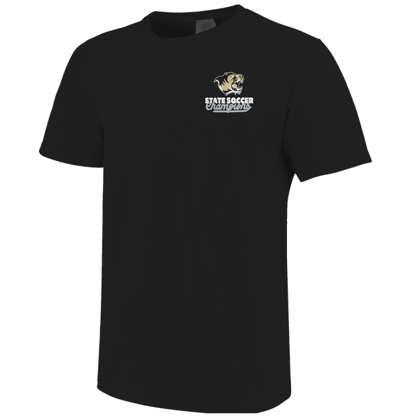 Bentonville Tigers 2025 Girls Champ Soccer Script Short Sleeve Comfort Color T-Shirt