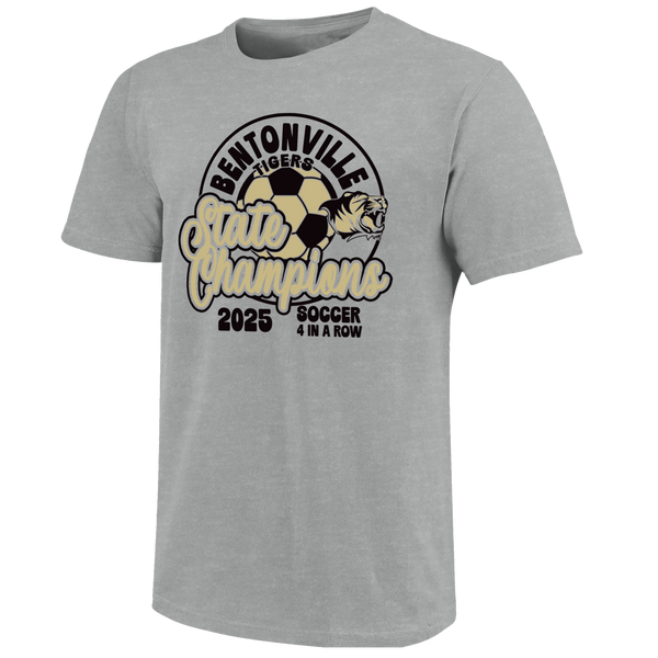 Bentonville Tigers 2025 Script Girls Soccer Champs Stars Youth T-Shirt