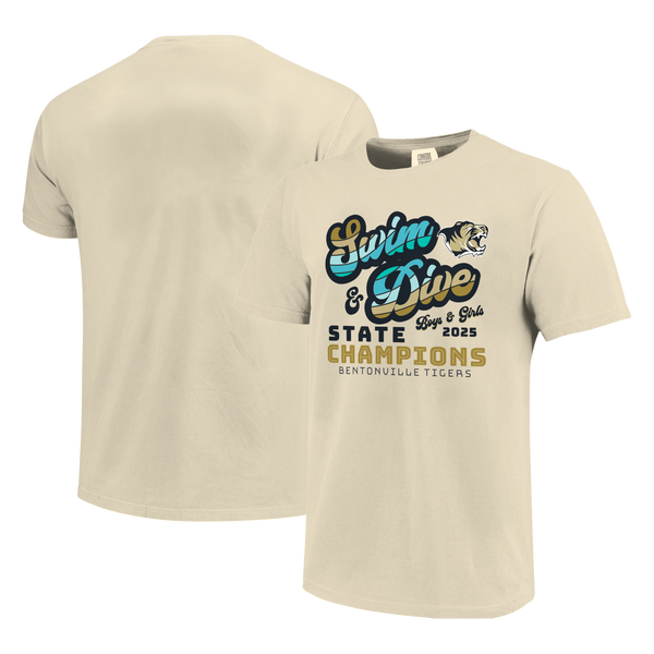 Bentonville Tigers 2025 State Swim Champs Short Sleeve Comfort Color T-Shirt
