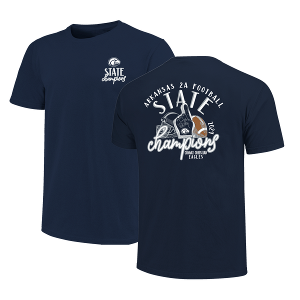 Conway Christian Eagles 2024 Football Fan Champions Youth Short Sleeve T-Shirt
