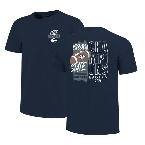 Conway Christian Eagles 2024 Football Vertical Champions Short Sleeve T-Shirt