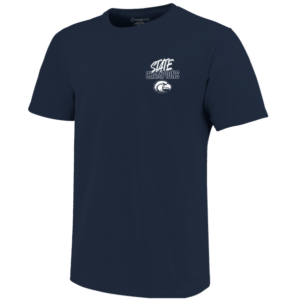 Conway Christian Eagles 2024 Football Vertical Champions Short Sleeve T-Shirt