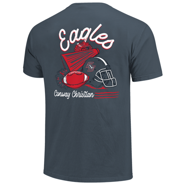 Conway Christian Eagles Football Cheer Comfort Color T-Shirt