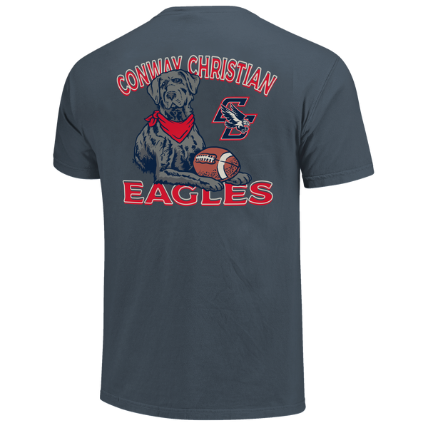Conway Christian Eagles Labrador Football Comfort Color T-Shirt