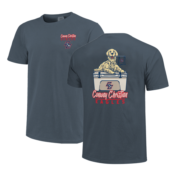 Conway Christian Eagles Cooler Dog Comfort Color T-Shirt