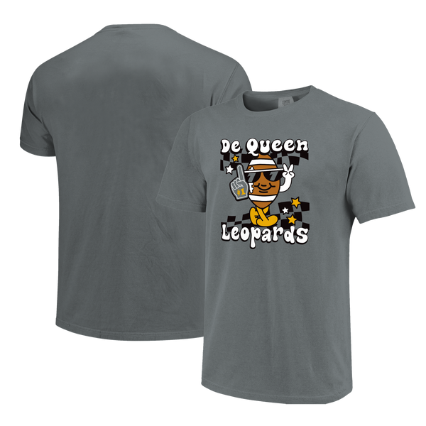 DeQueen Leopards Football Vibes Comfort Color T-Shirt