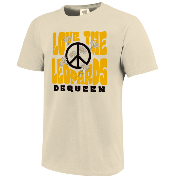 DeQueen Leopards Love and Peace Comfort Color T-Shirt