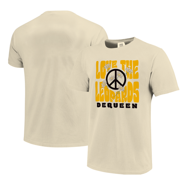 DeQueen Leopards Love and Peace Comfort Color T-Shirt