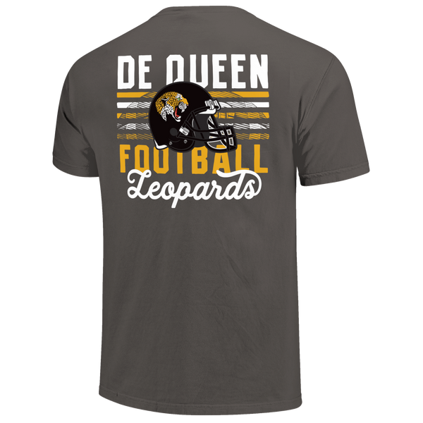 DeQueen Leopards Bar Stacked Helmet Comfort Color T-Shirt