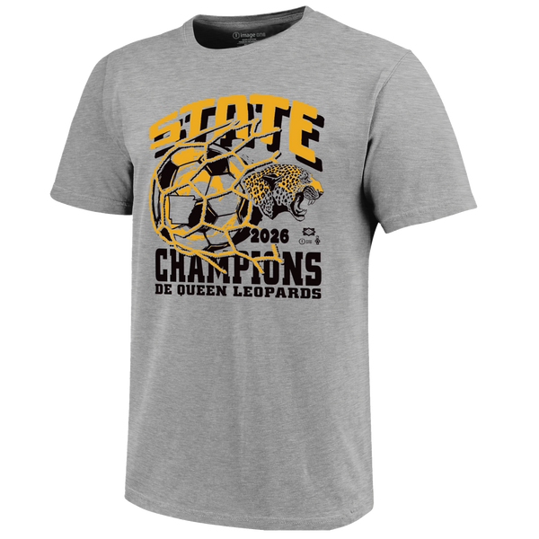 DeQueen Leopards 2026 Boys Soccer State Champions Youth T-Shirt