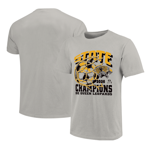 DeQueen Leopards 2026 Boys Soccer State Champions Short Sleeve T-Shirt