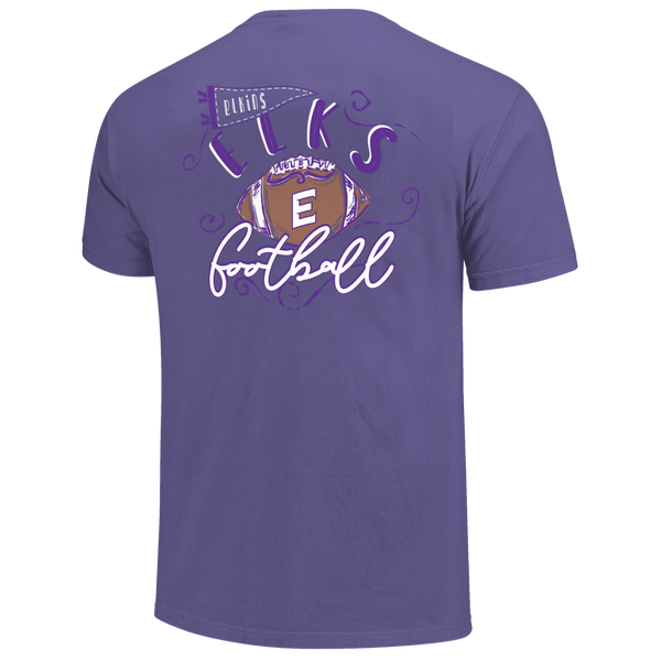 Elkins Elks Football Swirls Comfort Color T-Shirt