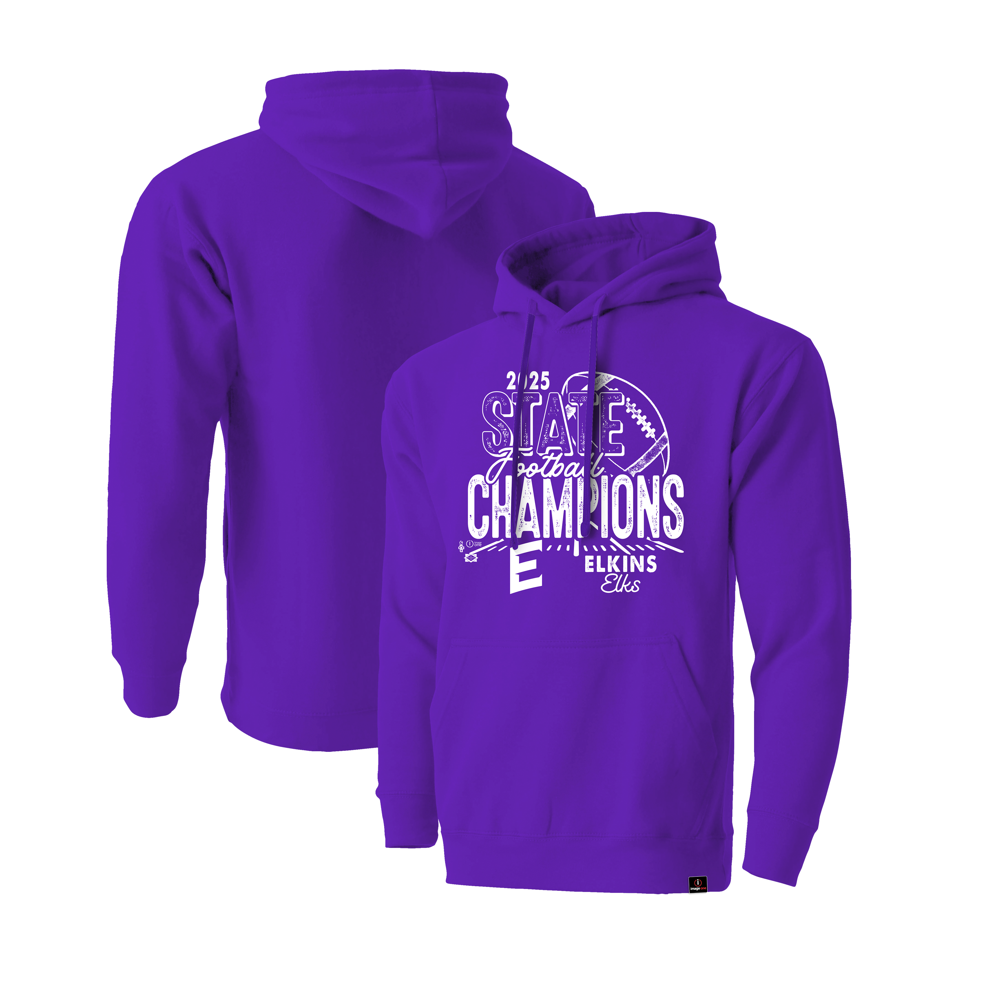Elkins Elks 2025 Football State Champs Long Sleeve Hooded