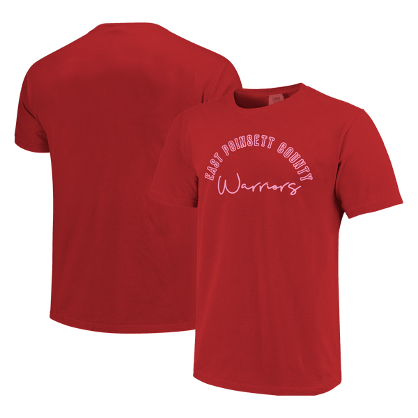 East Poinsett County Warriors Simple Script Outline Comfort Color T-Shirt