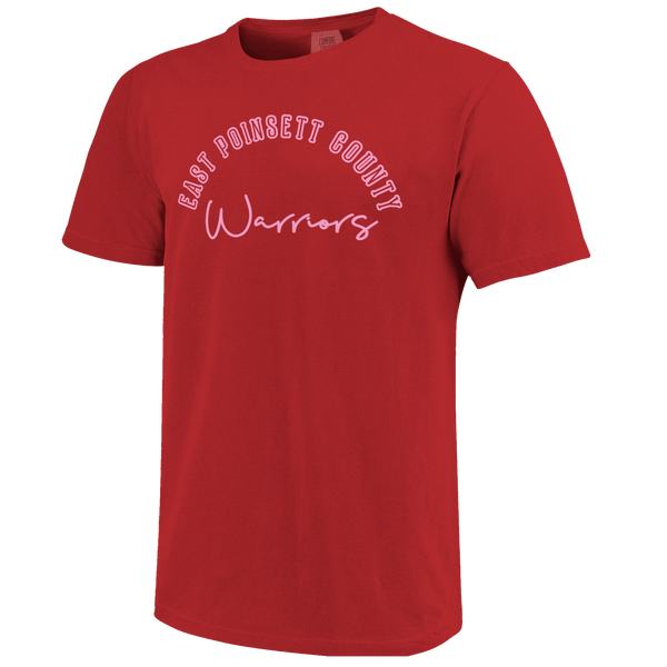 East Poinsett County Warriors Simple Script Outline Comfort Color T-Shirt