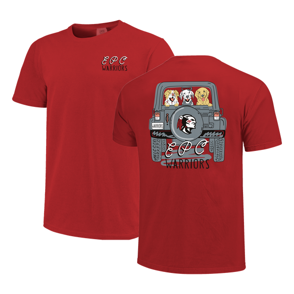 East Poinsett County Warriors Puppy Friends Comfort Color T-Shirt