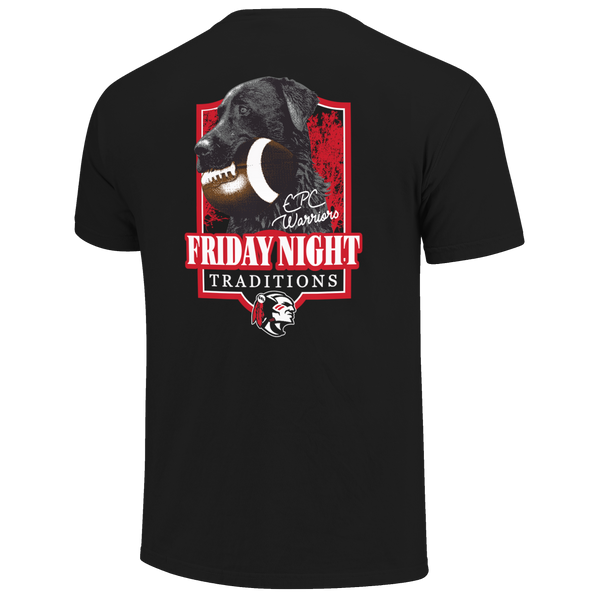 East Poinsett County Warriors Labrador Football Comfort Color T-Shirt