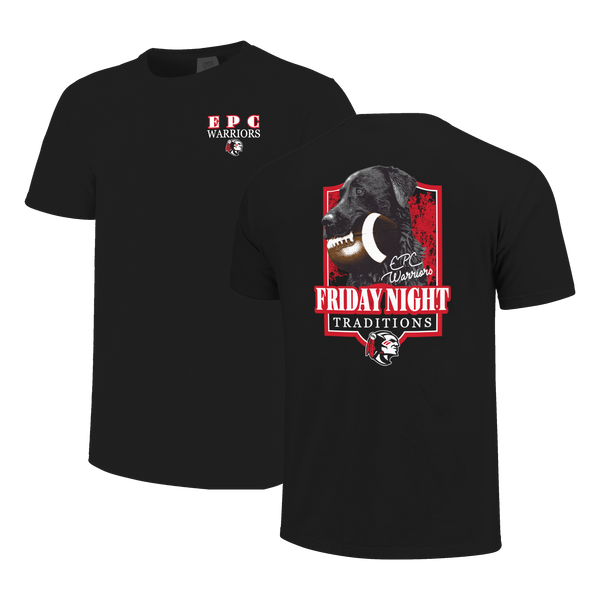 East Poinsett County Warriors Labrador Football Comfort Color T-Shirt