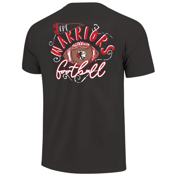 East Poinsett County Warriors Football Swirls Comfort Color T-Shirt