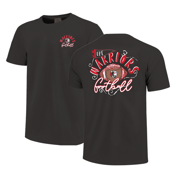 East Poinsett County Warriors Football Swirls Comfort Color T-Shirt