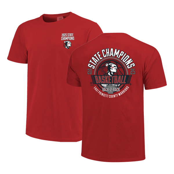 East Poinsett County Warriors 2025 State Champions Edgy Basketball Short Sleeve Comfort Color T-Shirt