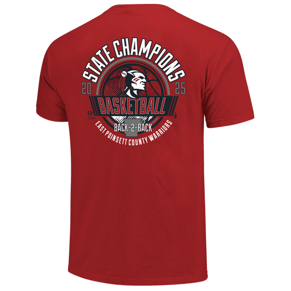 East Poinsett County Warriors 2025 State Champions Edgy Basketball Short Sleeve Comfort Color T-Shirt