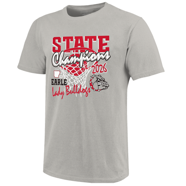 Earle Bulldogs 2026 Girls Basketball State Champs Short Sleeve T-Shirt