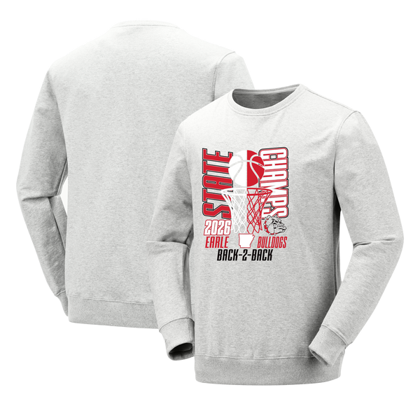 Earle Bulldogs 2026 Boys Basketball State Champs Crewneck Sweatshirt