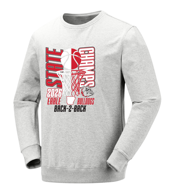 Earle Bulldogs 2026 Boys Basketball State Champs Crewneck Sweatshirt