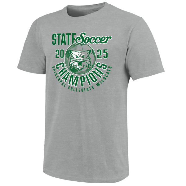 Episcopal Wildcats 2025 Boys Soccer Champions Short Sleeve T-Shirt
