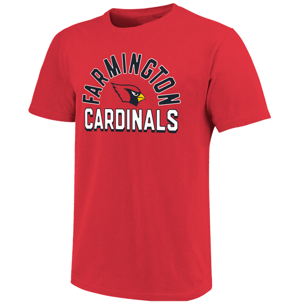 Farmington Cardinals Arch Mascot Logo Unisex Cotton T-Shirt