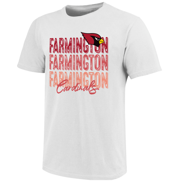 Farmington Cardinals Stacked School Unisex Cotton T-Shirt