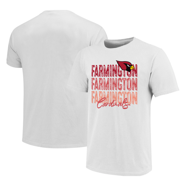 Farmington Cardinals Stacked School Unisex Cotton T-Shirt