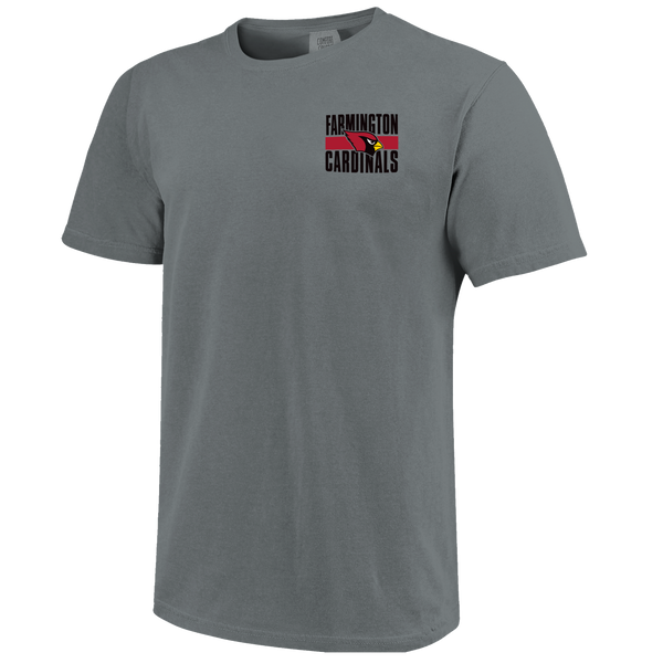 Farmington Cardinals Football Retro Poster Comfort Color T-Shirt