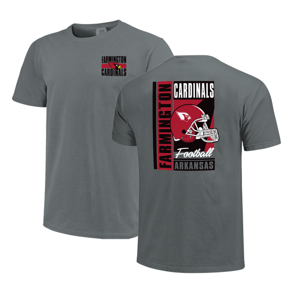 Farmington Cardinals Football Retro Poster Comfort Color T-Shirt