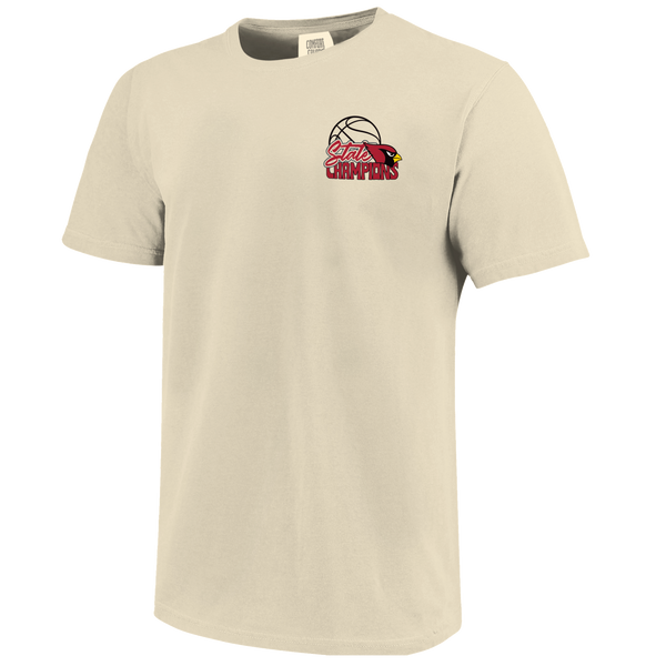 Farmington Cardinals 2025 State Champions Girls Pattern Short Sleeve Comfort Color T-Shirt