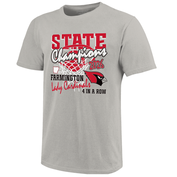 Farmington Cardinals 2026 Girls Basketball State Champs Short Sleeve T-Shirt