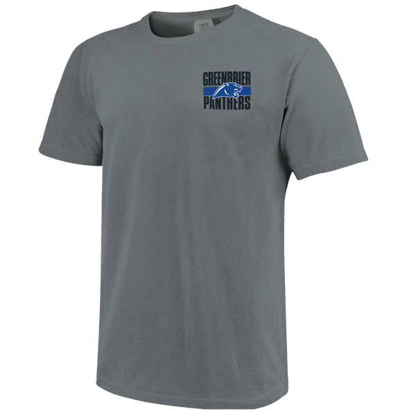 Greenbrier Panthers Football Retro Poster Comfort Color T-Shirt