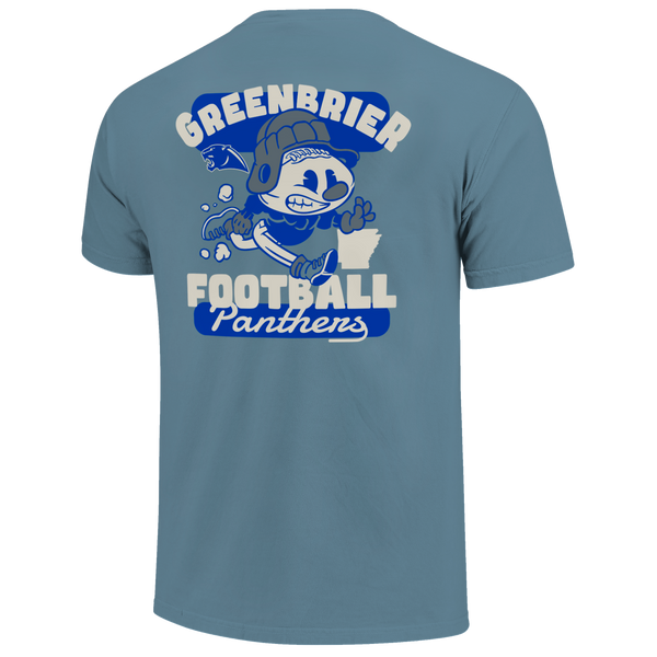 Greenbrier Panthers Retro Animated Football Comfort Color T-Shirt