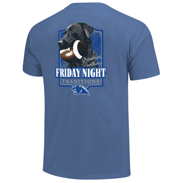 Greenbrier Panthers Labrador Football Comfort Color T-Shirt