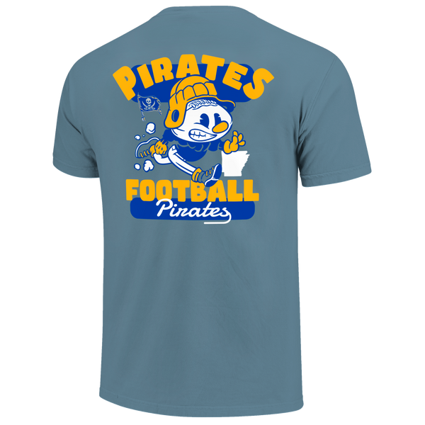 Gosnell Pirates Retro Animated Football Comfort Color T-Shirt
