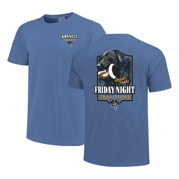Gosnell Pirates Labrador Football Comfort Color T-Shirt