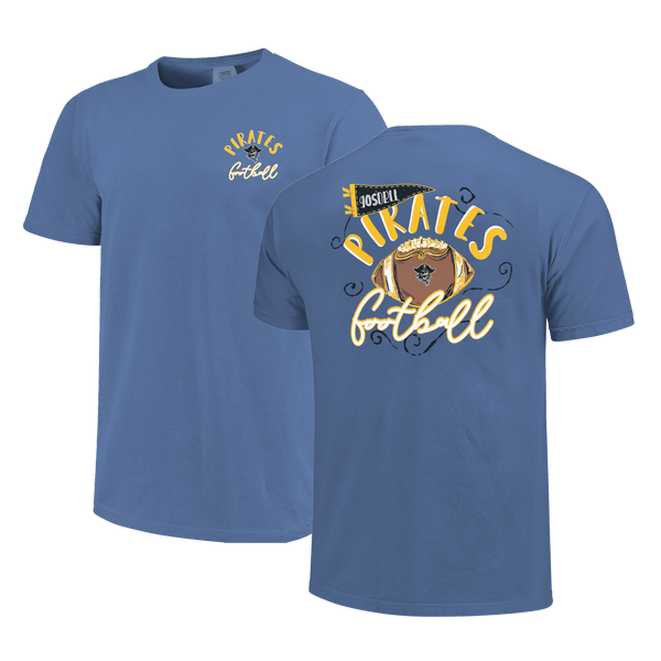 Gosnell Pirates Football Swirls Comfort Color T-Shirt