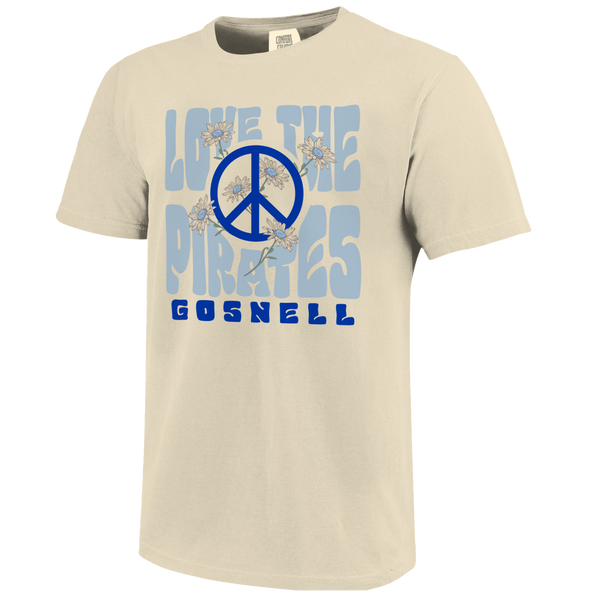Gosnell Pirates Love and Peace Comfort Color T-Shirt