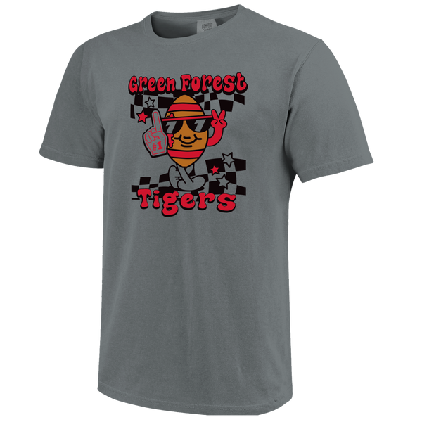 Green Forest Tigers Football Vibes Comfort Color T-Shirt