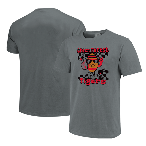 Green Forest Tigers Football Vibes Comfort Color T-Shirt