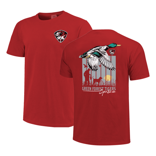 Green Forest Tigers Duck Poster Gradient Comfort Color T-Shirt