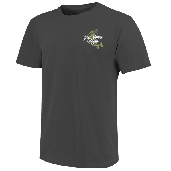 Green Forest Tigers Bass Signage Comfort Color T-Shirt