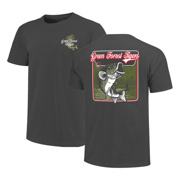 Green Forest Tigers Bass Signage Comfort Color T-Shirt