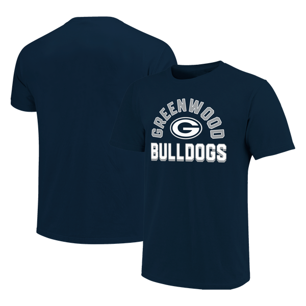 Greenwood Bulldogs Arch Mascot Logo Unisex Cotton T-Shirt
